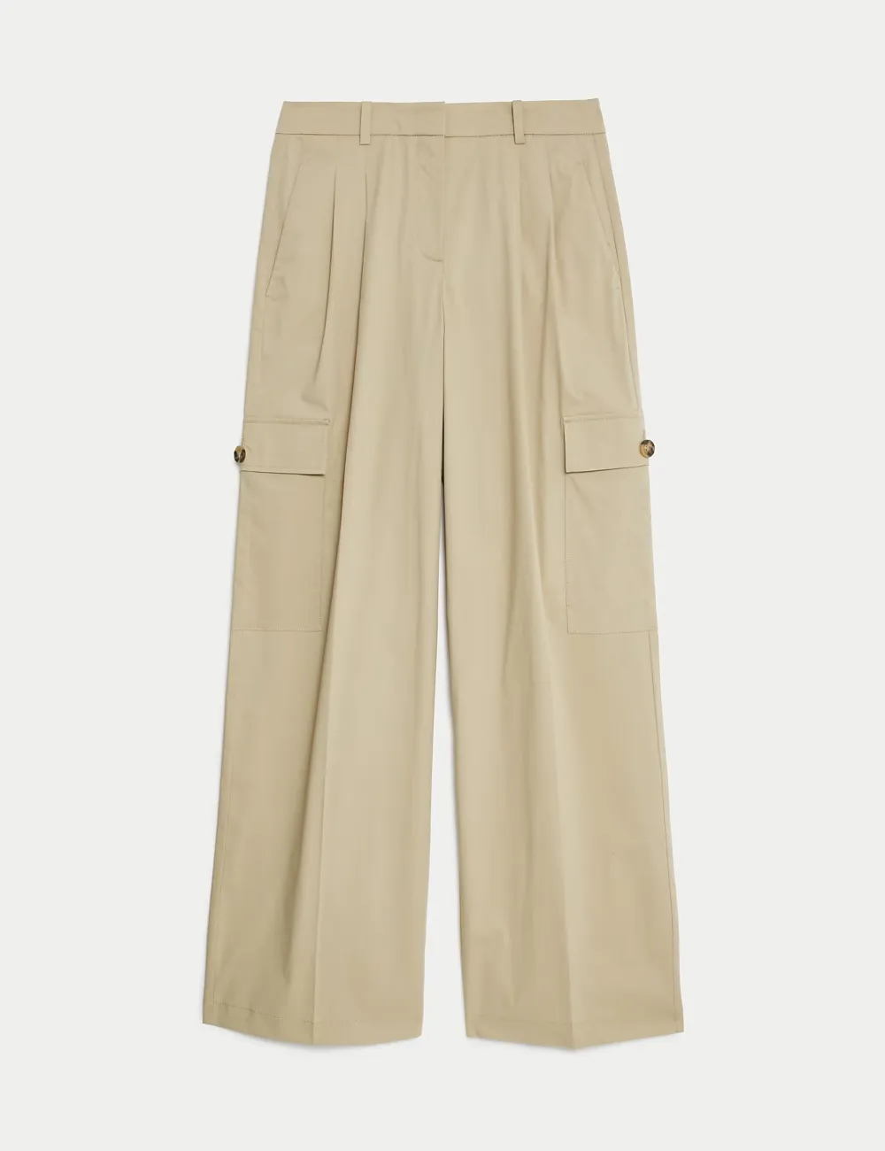 Cotton High Waisted Trousers