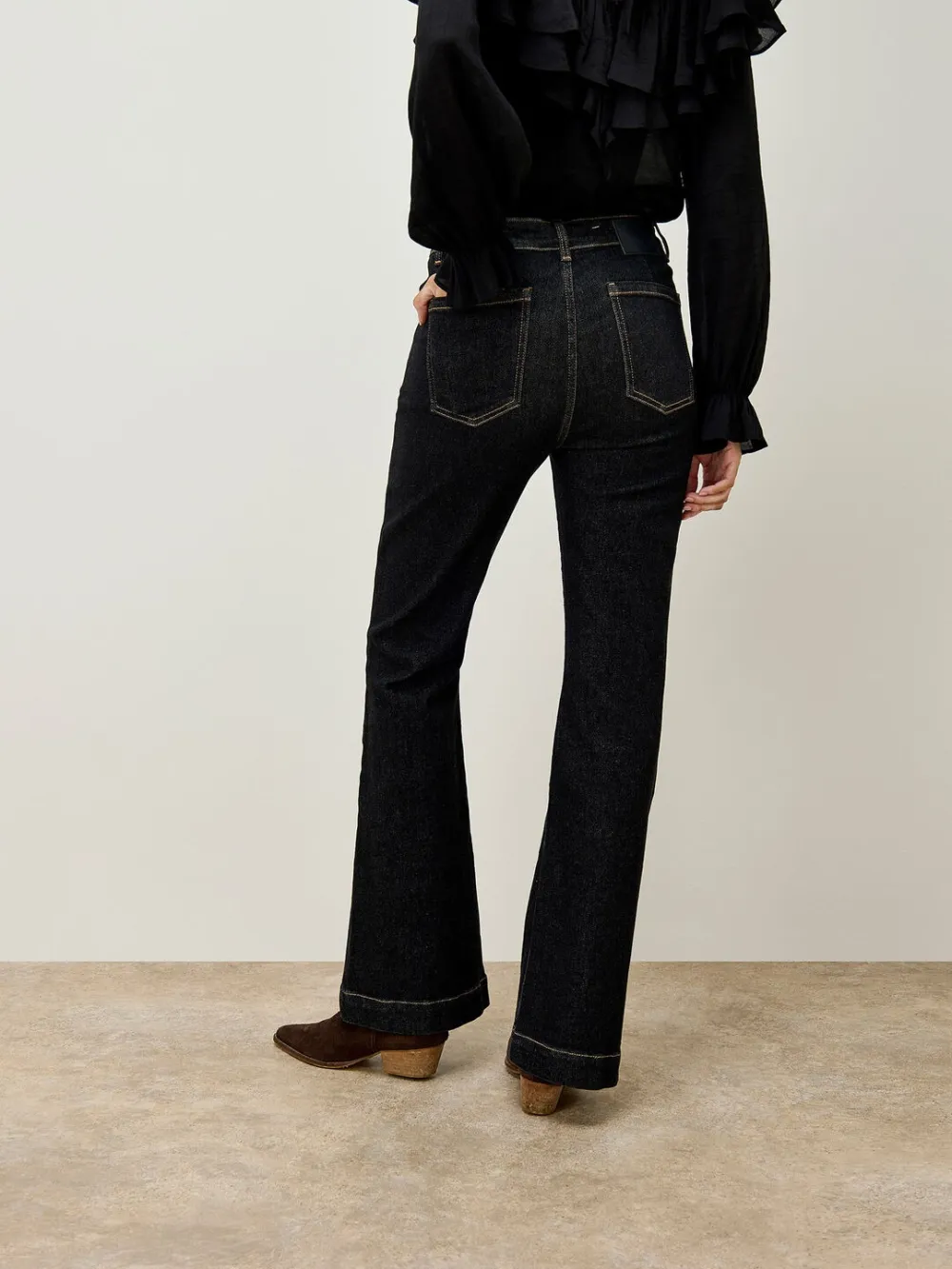 Plain Skinny Flared Jeans