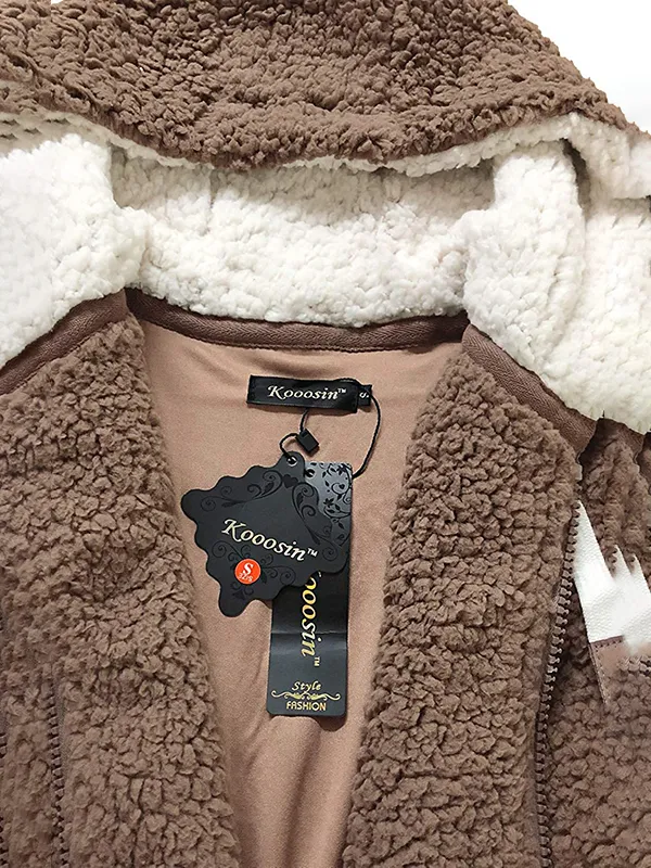 Women's New Hooded Sherpa Casual Winter Warm Jacket
