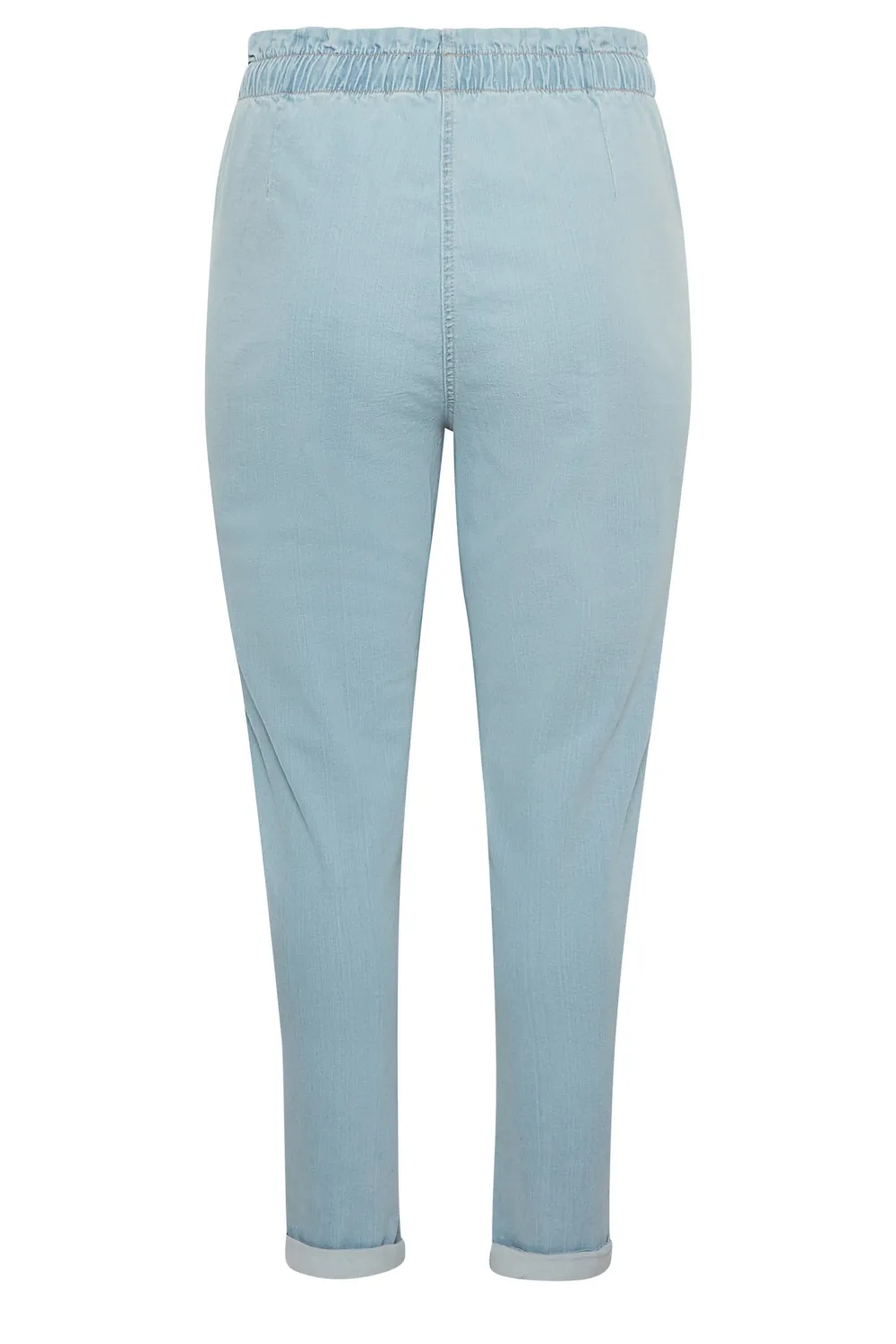 YOURS Curve Light Blue Paperbag Waist Stretch MOM Jeans