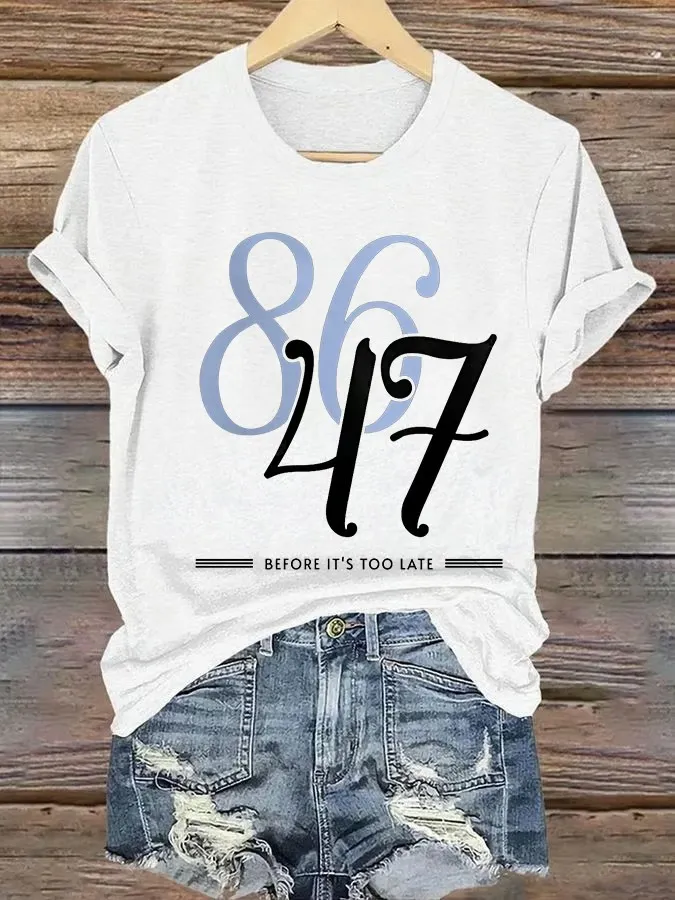 Women'S Fashion 8647 Printed Casual T-Shirt