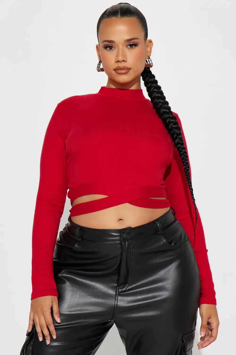 Perfect Timing Crop Top - Red