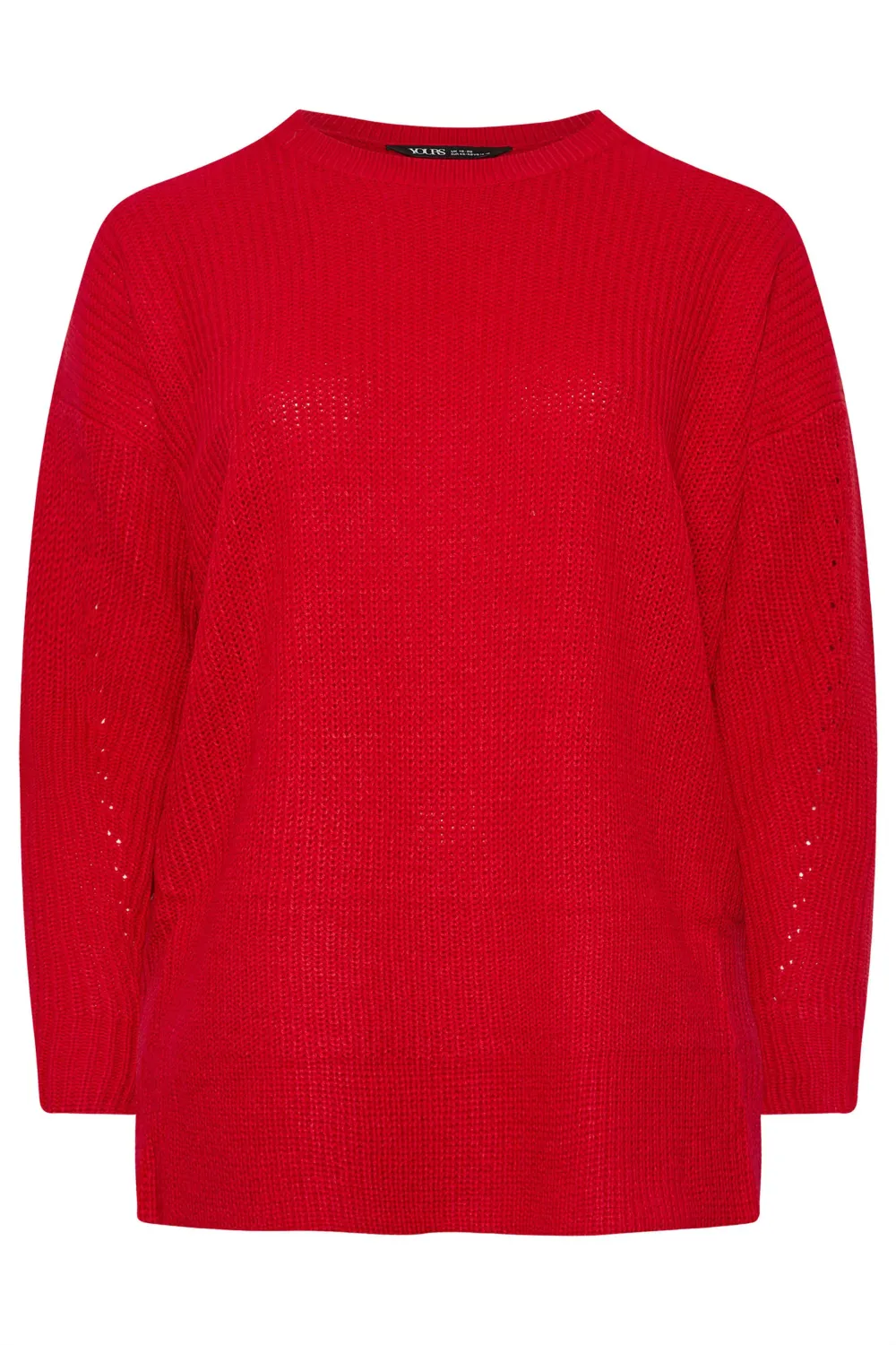 YOURS Curve Navy Blue Drop Shoulder Knitted Jumper