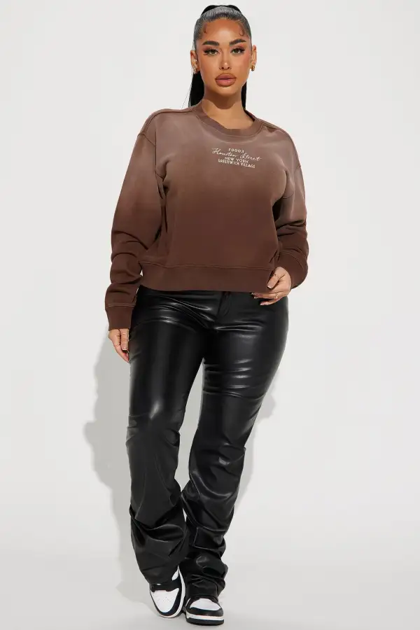 Lower Manhattan Washed Sweatshirt - Brown/combo