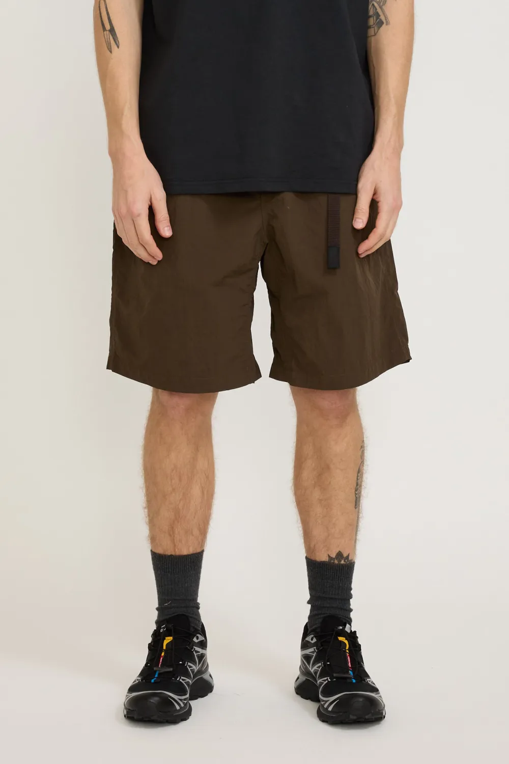 Nylon Loose Short Deep Brown