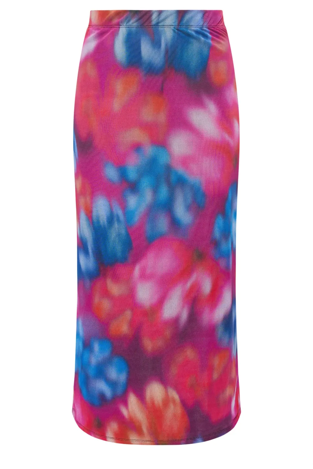LIMITED COLLECTION Curve Pink Abstract Print Mesh Skirt