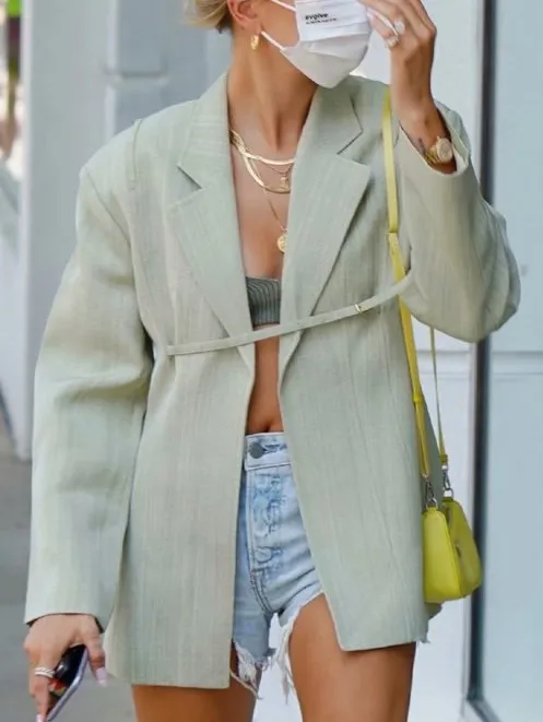 Lace-Up Open Set Jacket