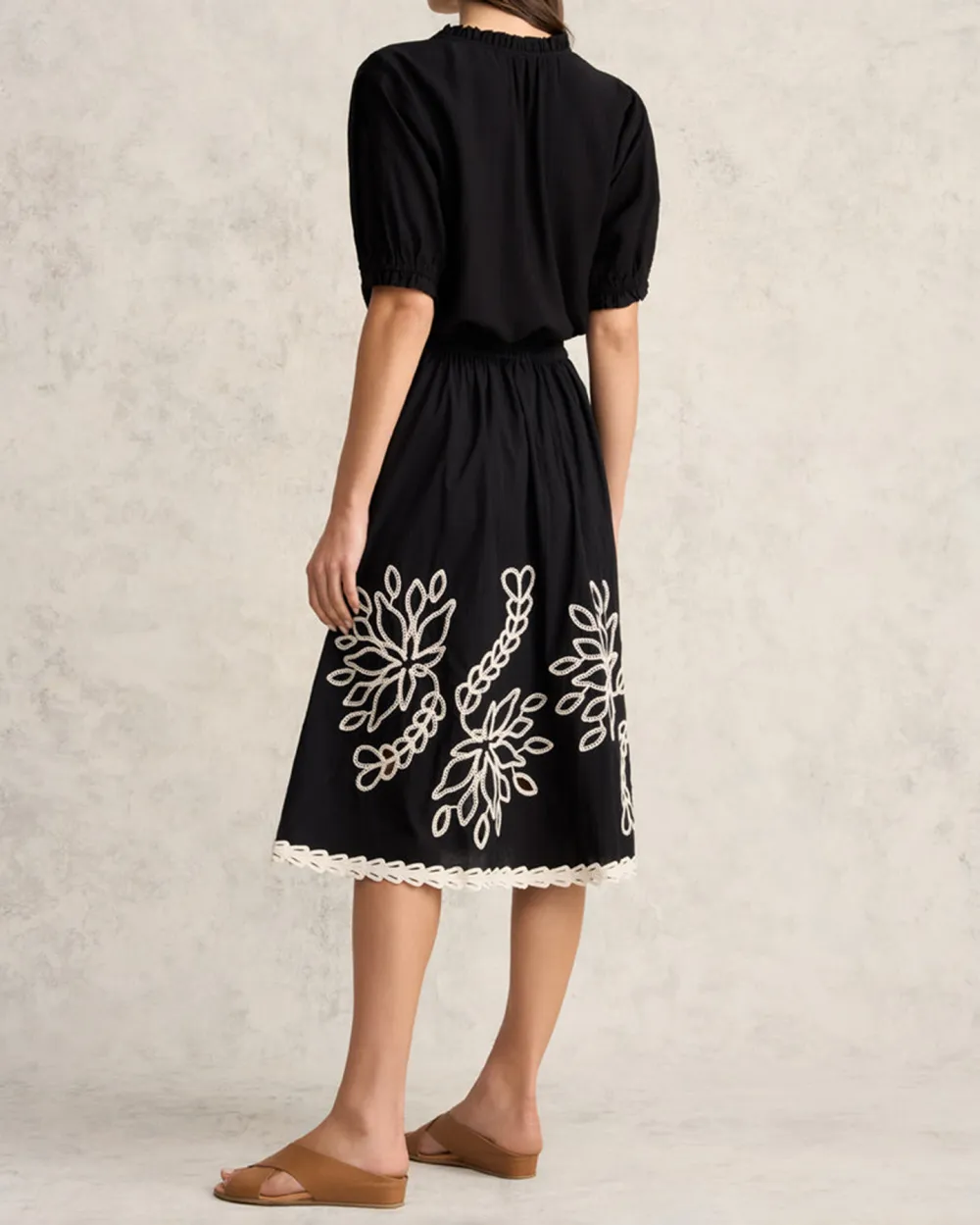 Embroidered Cotton Skirt