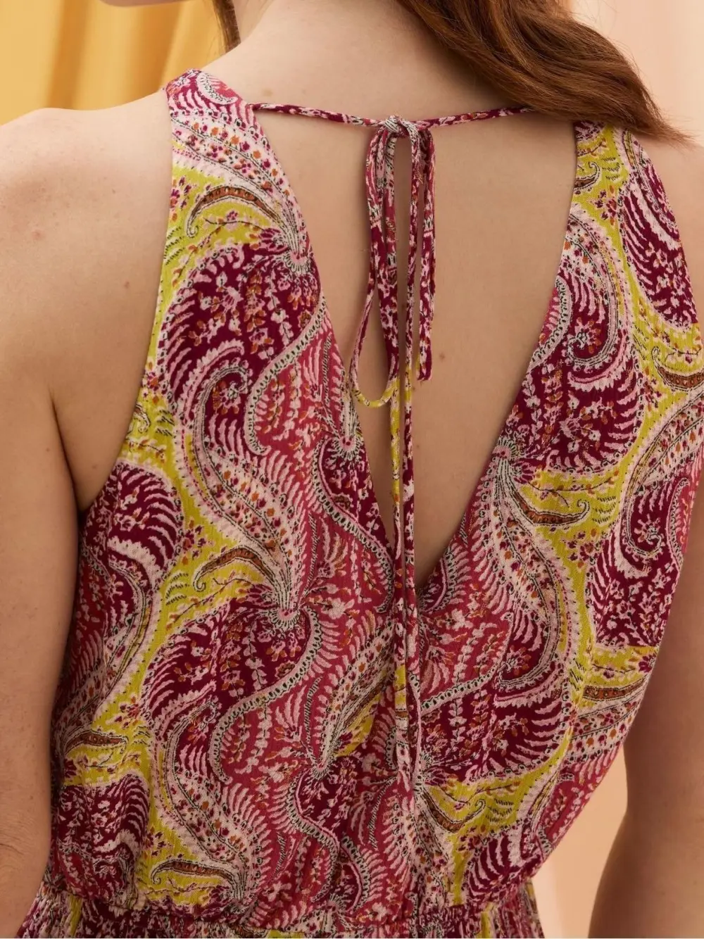 Tura Orange Paisley Jumpsuit