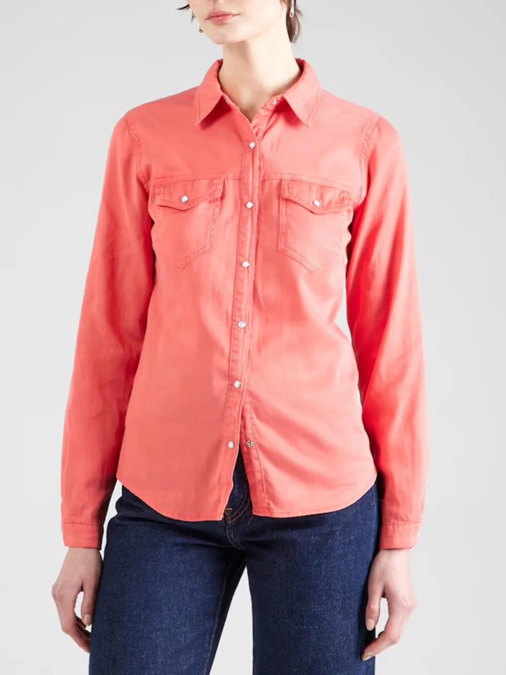 Kent Collar Long Sleeve Casual Style Blouses