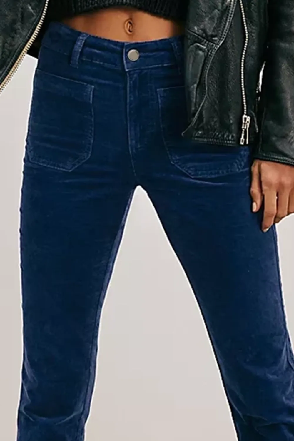 Mid Rise Straight Jeans