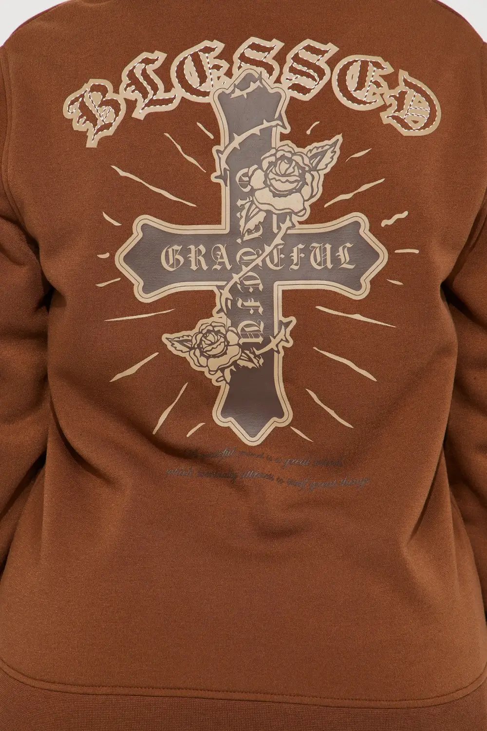 Blessed And Grateful Hoodie - Brown