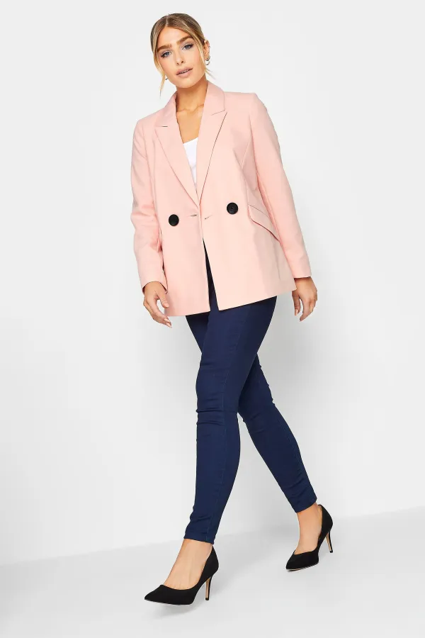 M&Co Pink Tailored Button Blazer