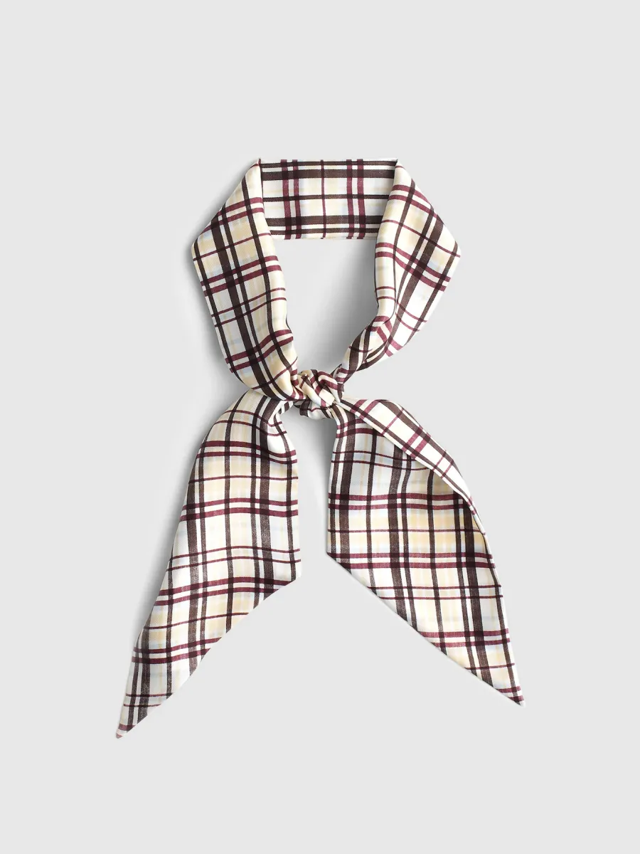 Vintage Plaid Print Scarf