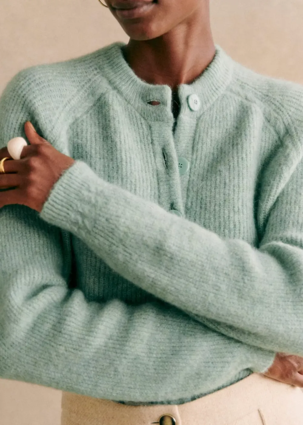 Casual Style Cardigan Knitwear