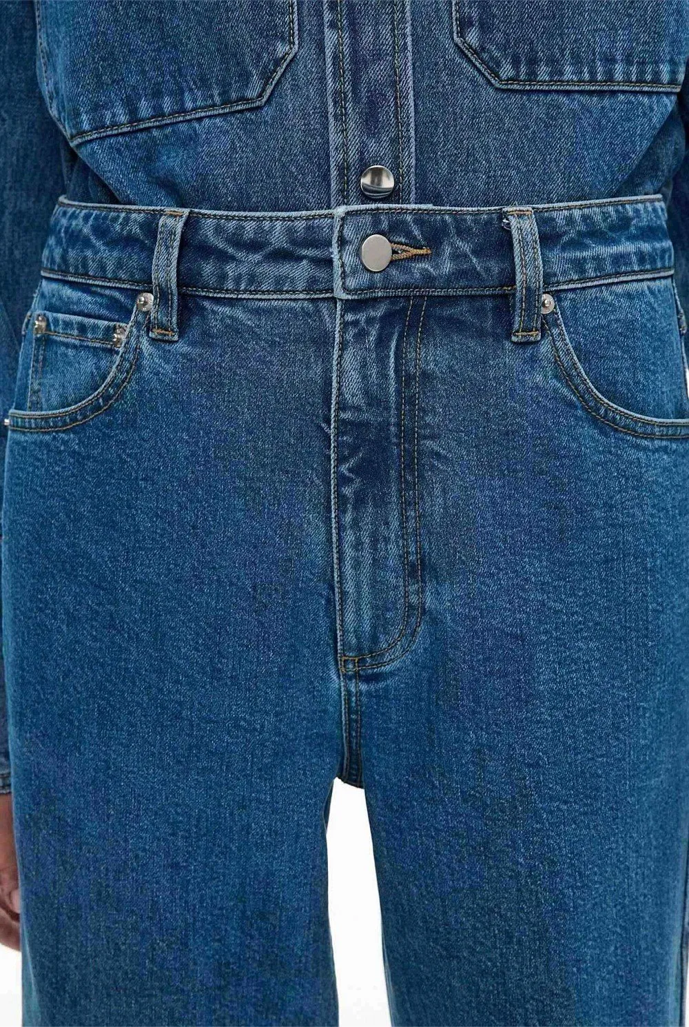 Light-Washed Straight-Leg Denim Jeans