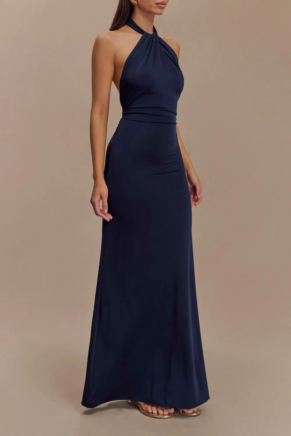 Slinky Halter Maxi Dress