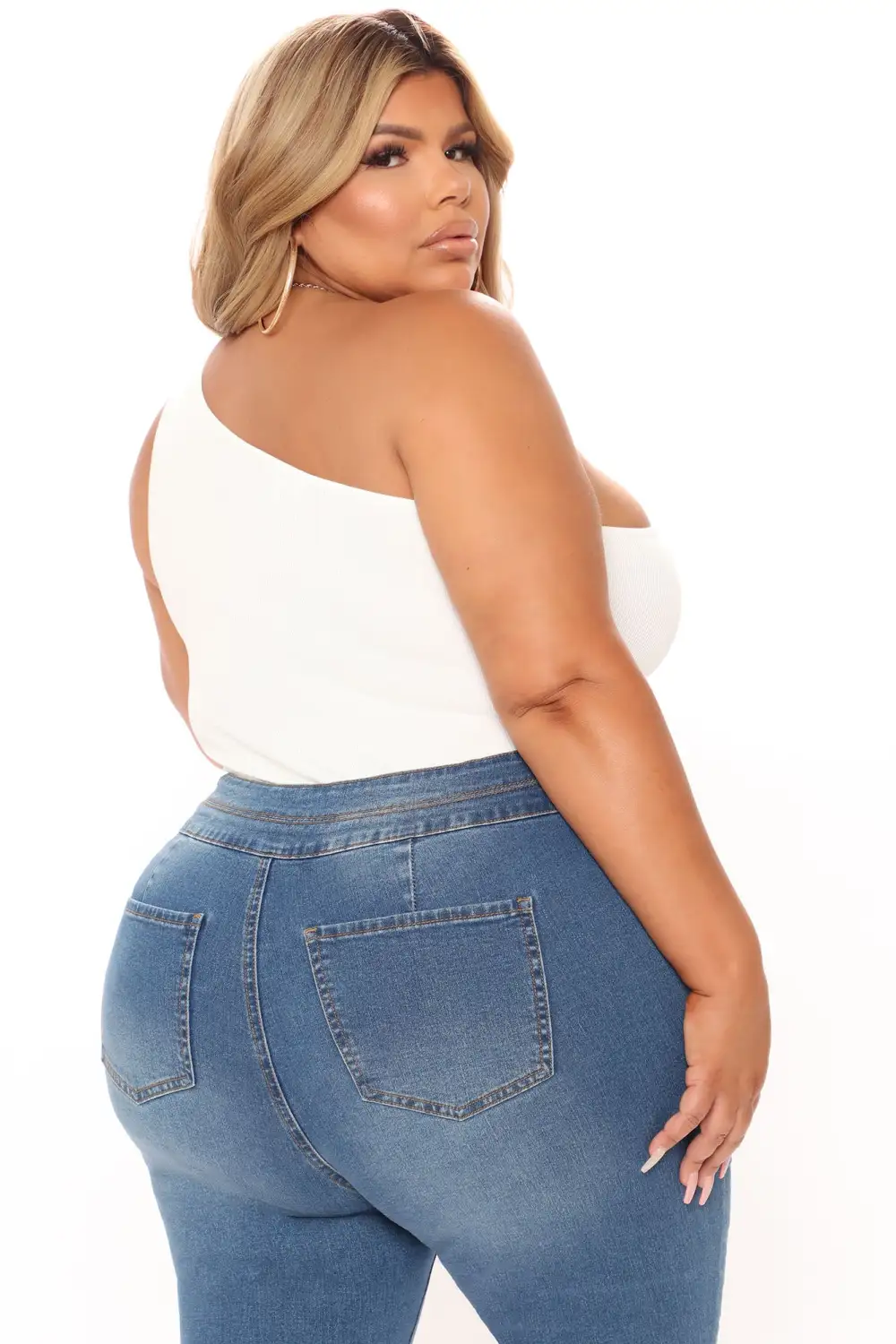 Carlie One Shoulder Bodysuit - Off White