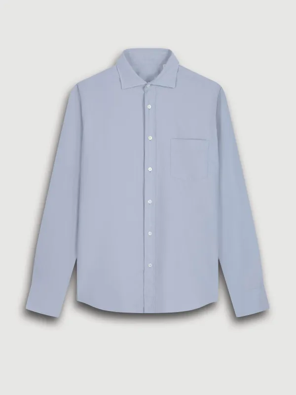 Casual Soft And Comfortable Daily Cotton Blue Shirt