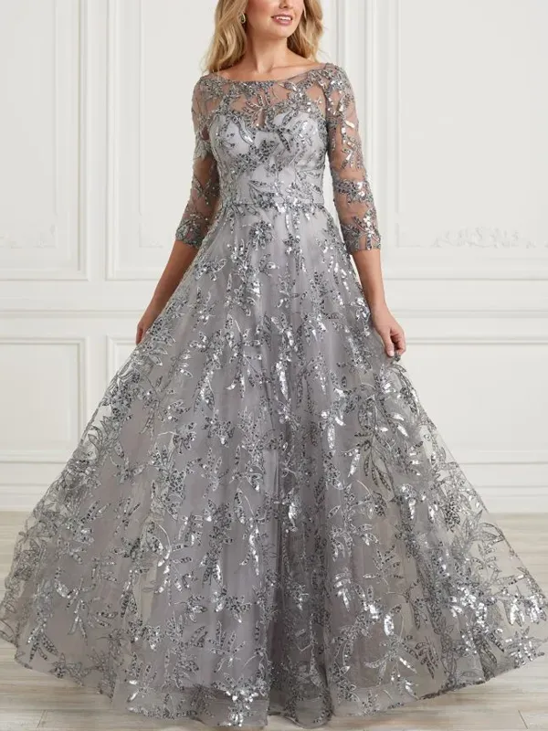 Lace mesh floral dress