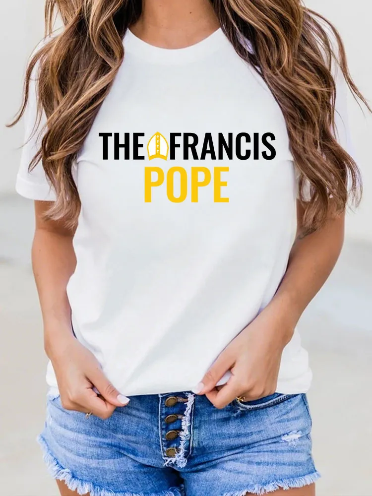 Women's Pope Francis Print Casual T-Shirt