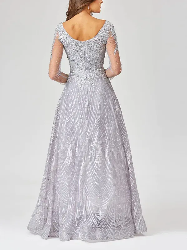 V-neck Lace Maxi Dress