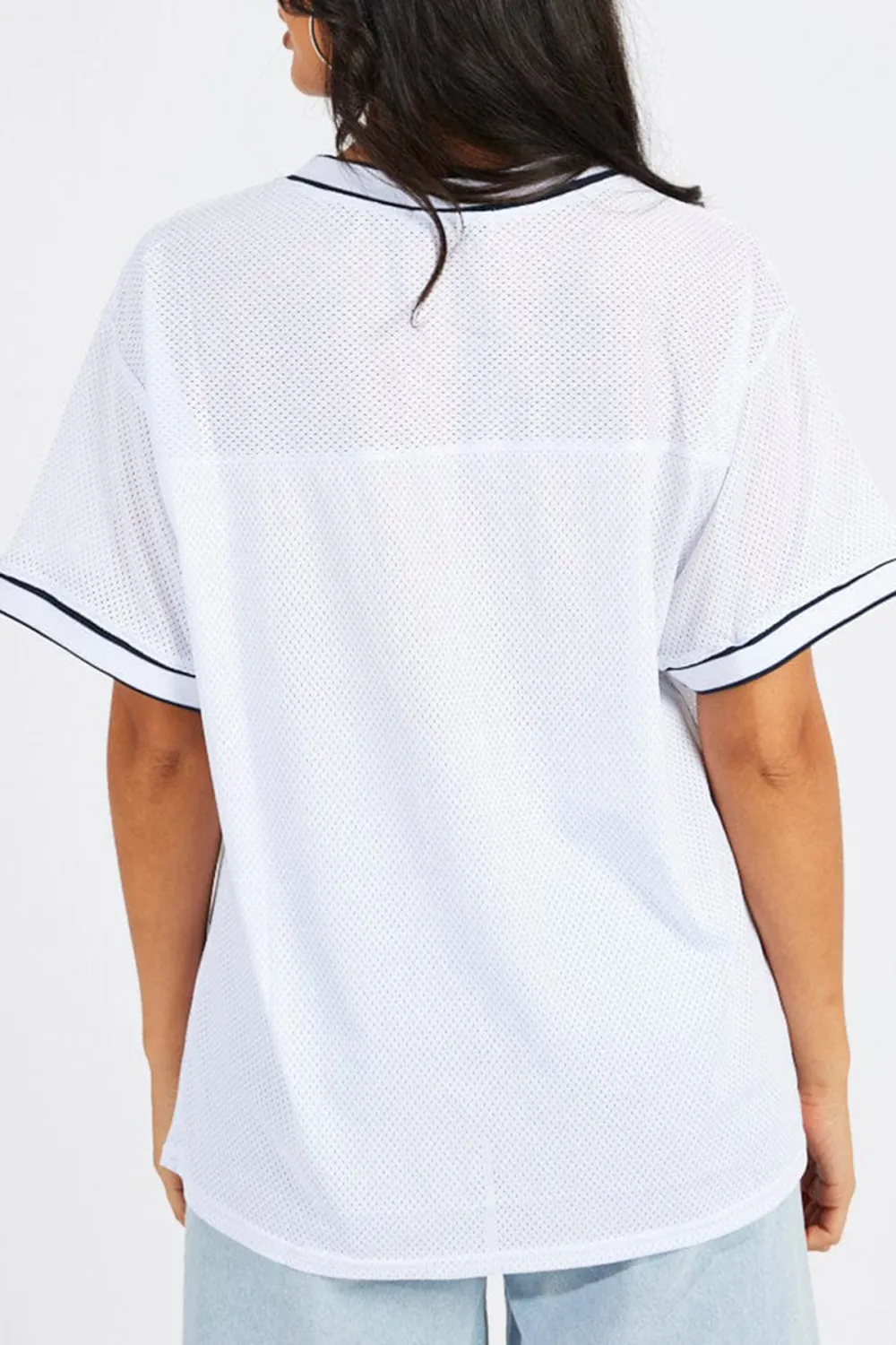 White Sports Tee Short Sleeve