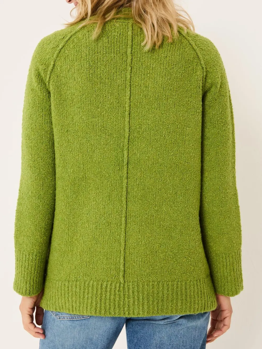 Green Casual V-Neck Jumper