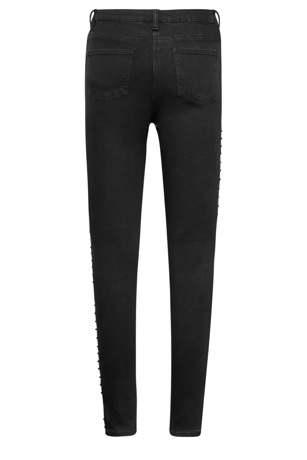 LTS Tall Black Studded Stretch AVA Skinny Jeans