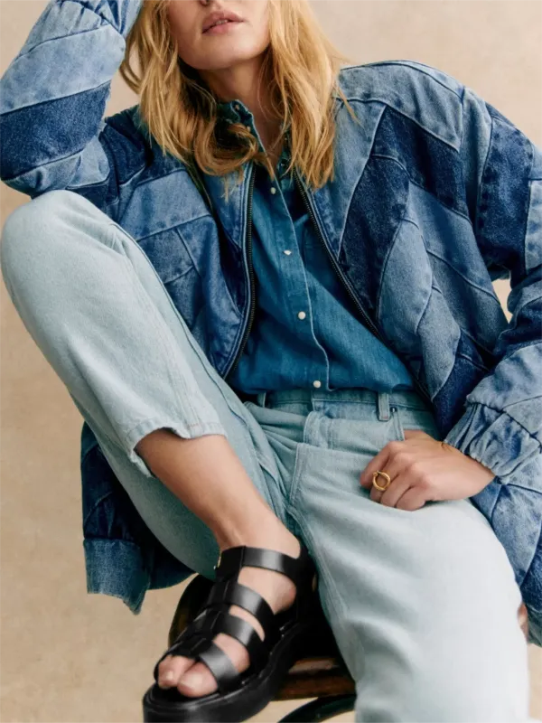 Denim Button Front Jacket