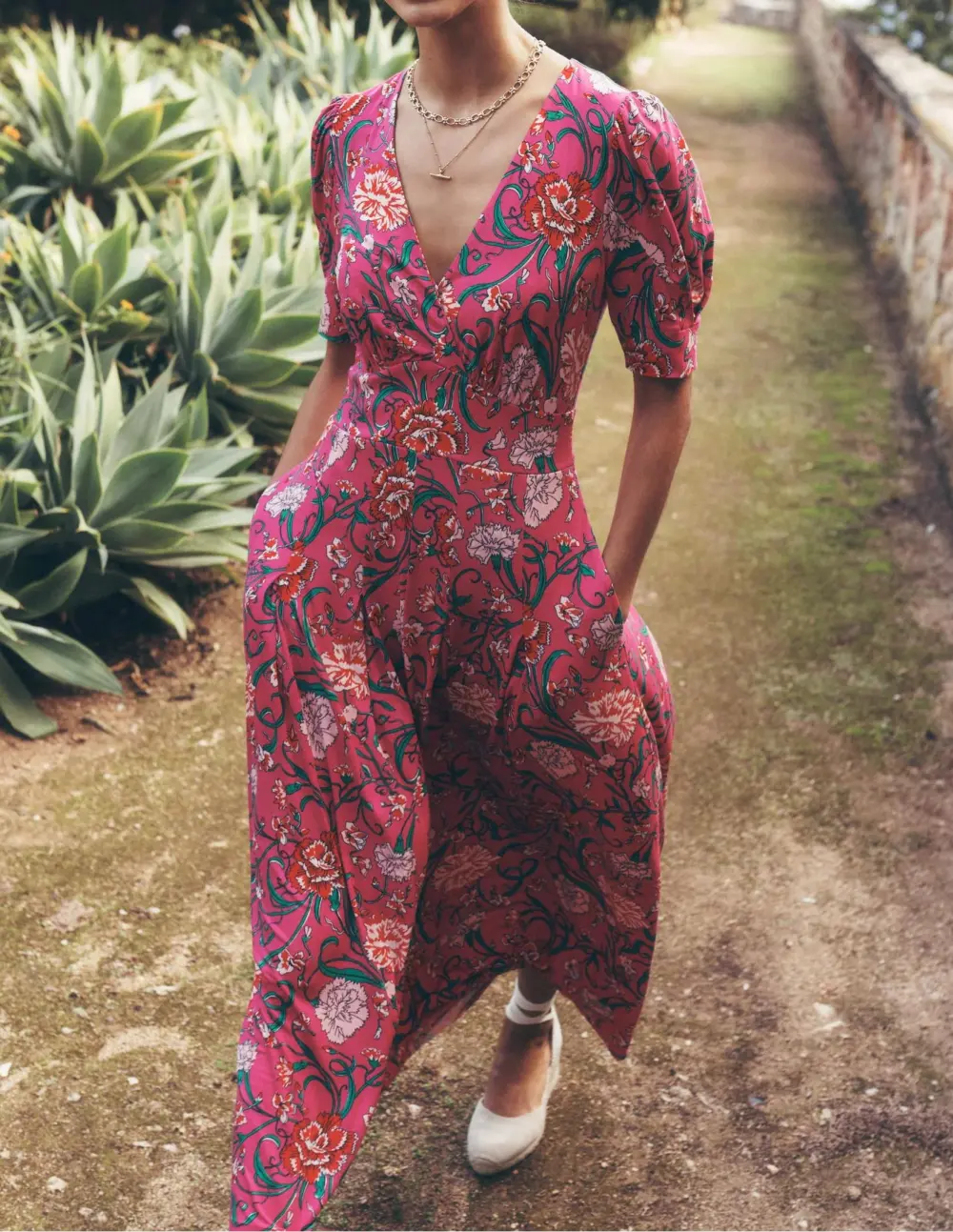 Kristen Pleated Jersey Dress