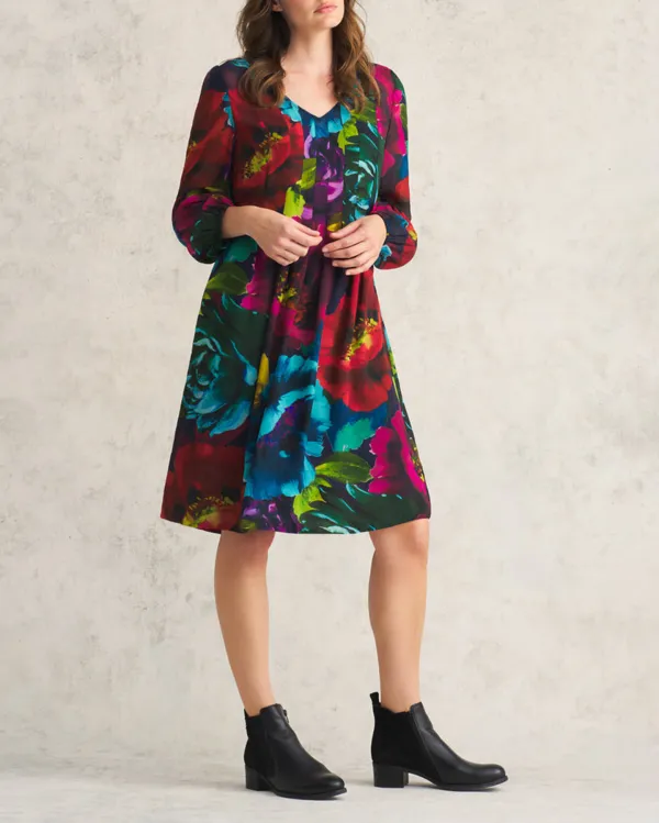 Pleated Georgette Dress