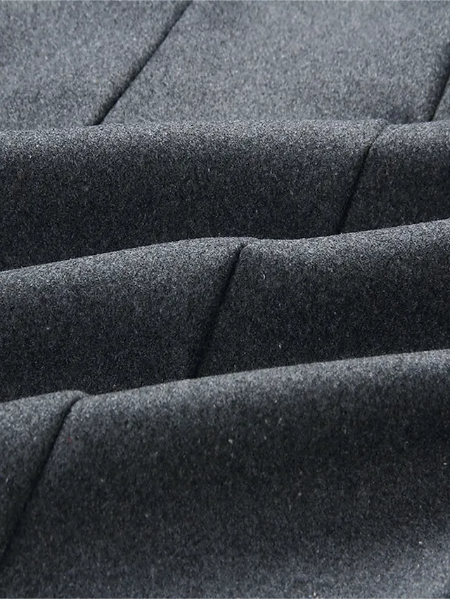 Women's Coat Outdoor Slim Fit Plain Warm Fashion Regular Fit Outerwear Long Sleeve Spring Dark Gray S