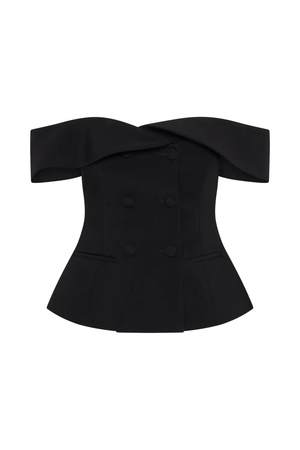 Strapless Suiting Top