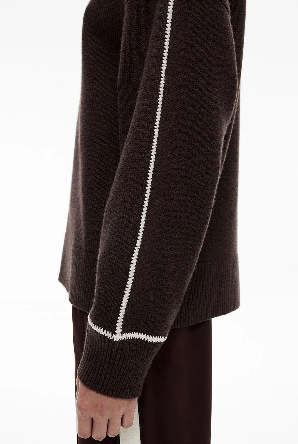 Ivory Ribbed Knit Sweater