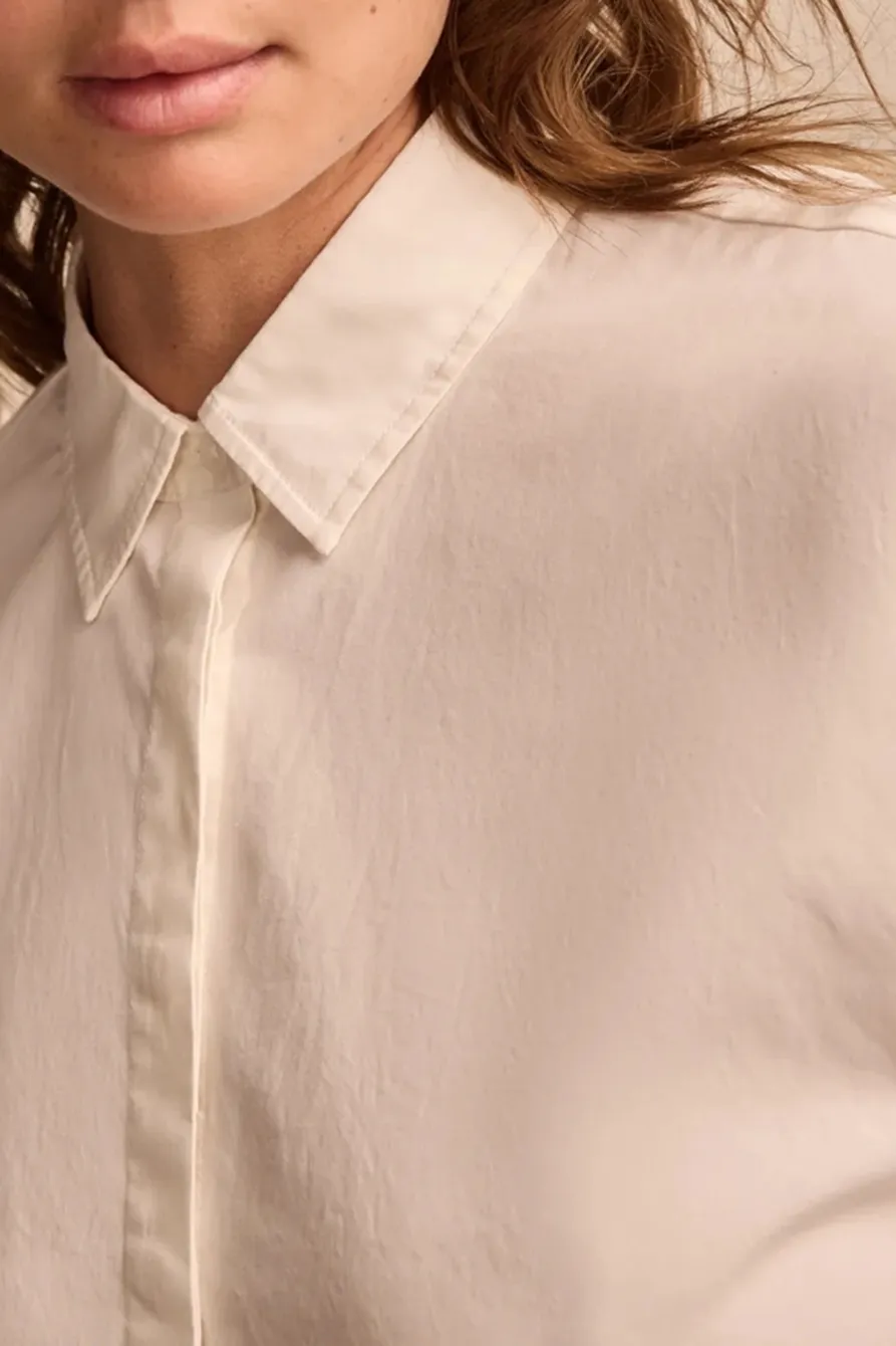 Bright White Sleeveless Tunic Buttondown