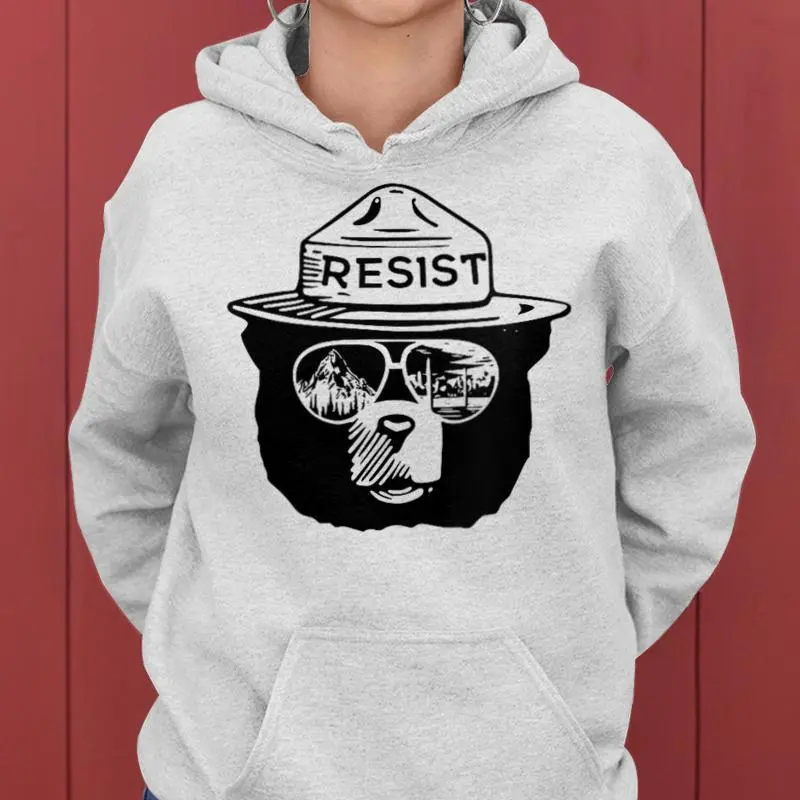 Save The National Parks Resist Bear Sunglasses Women Hoodie
