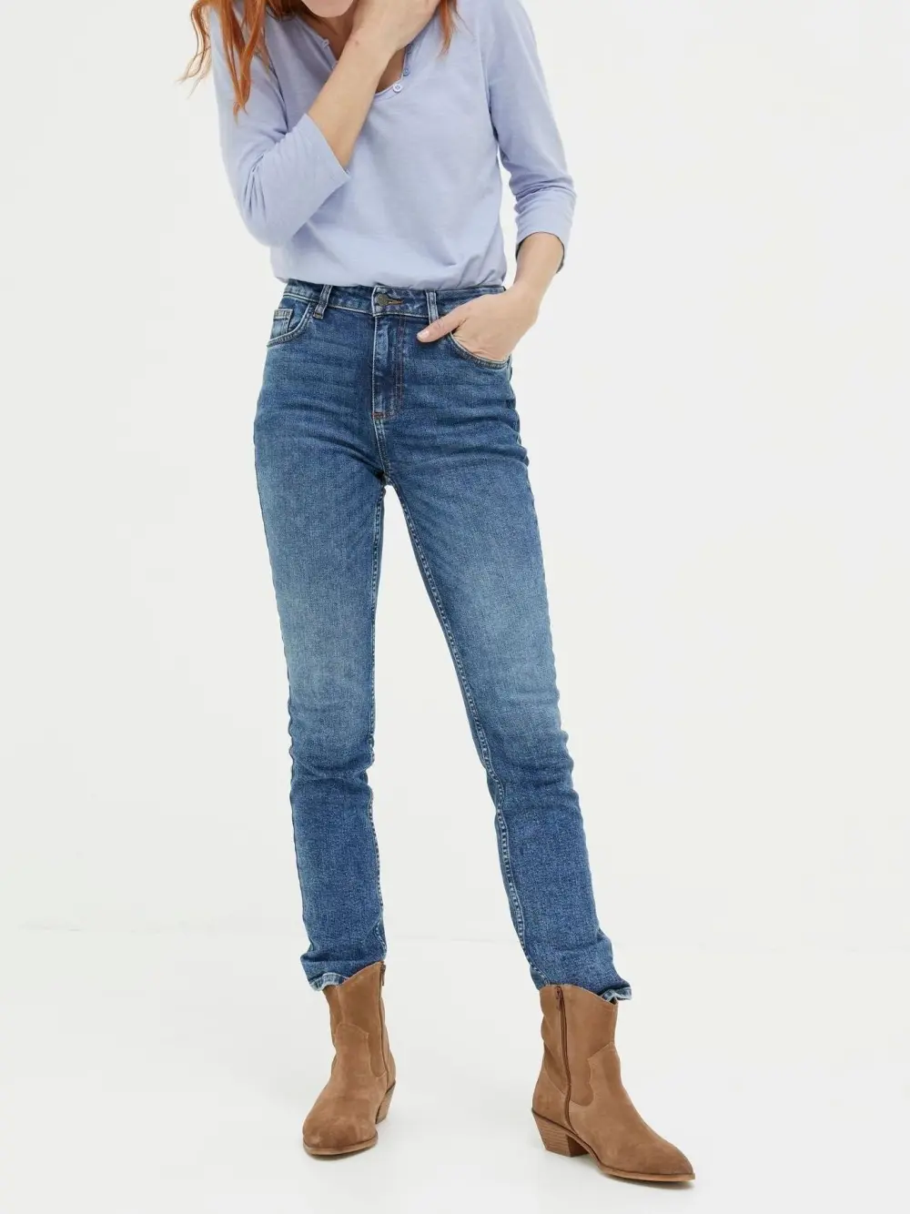 Blue Slim Casual Jeans