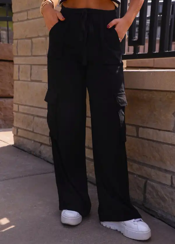 Utility Wide Leg Linen Pants