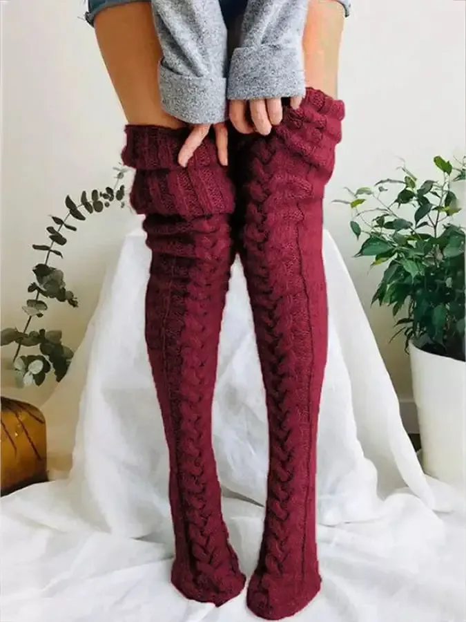 Women's Thigh Warm High Knit Socks
