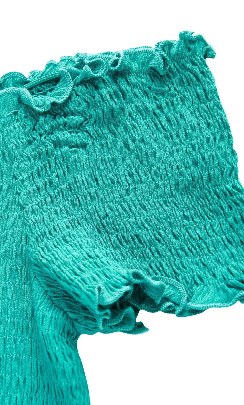 Evans Green Bardot Shirred Maxi Dress