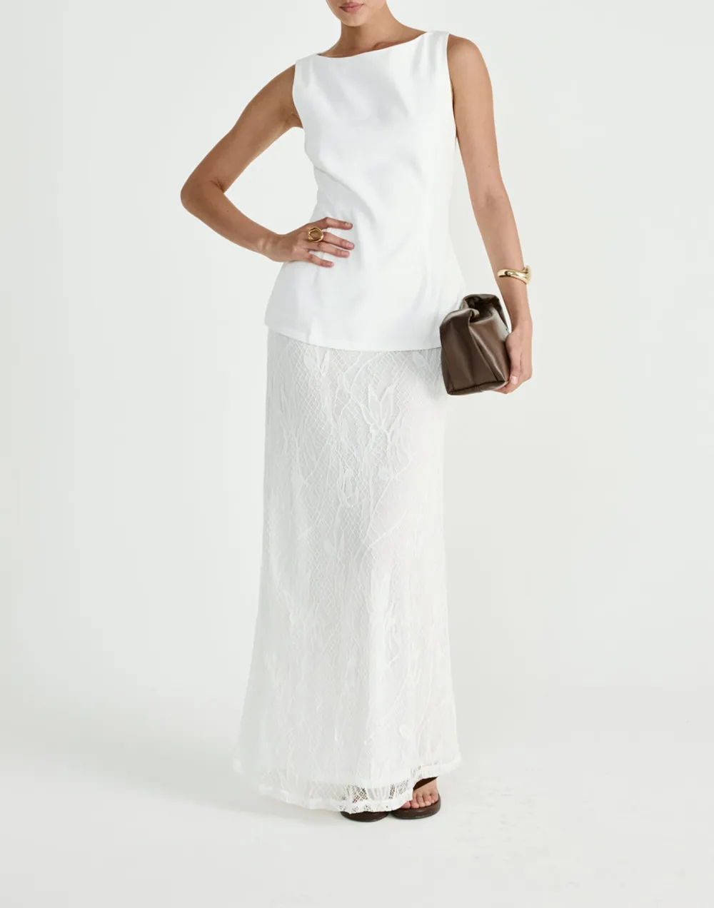 Low Waist Flowing Lace Skirt For Women