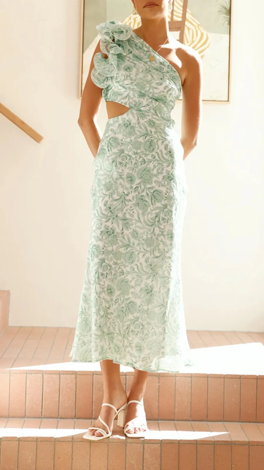 Side Cut Out Design Maxi Dress
