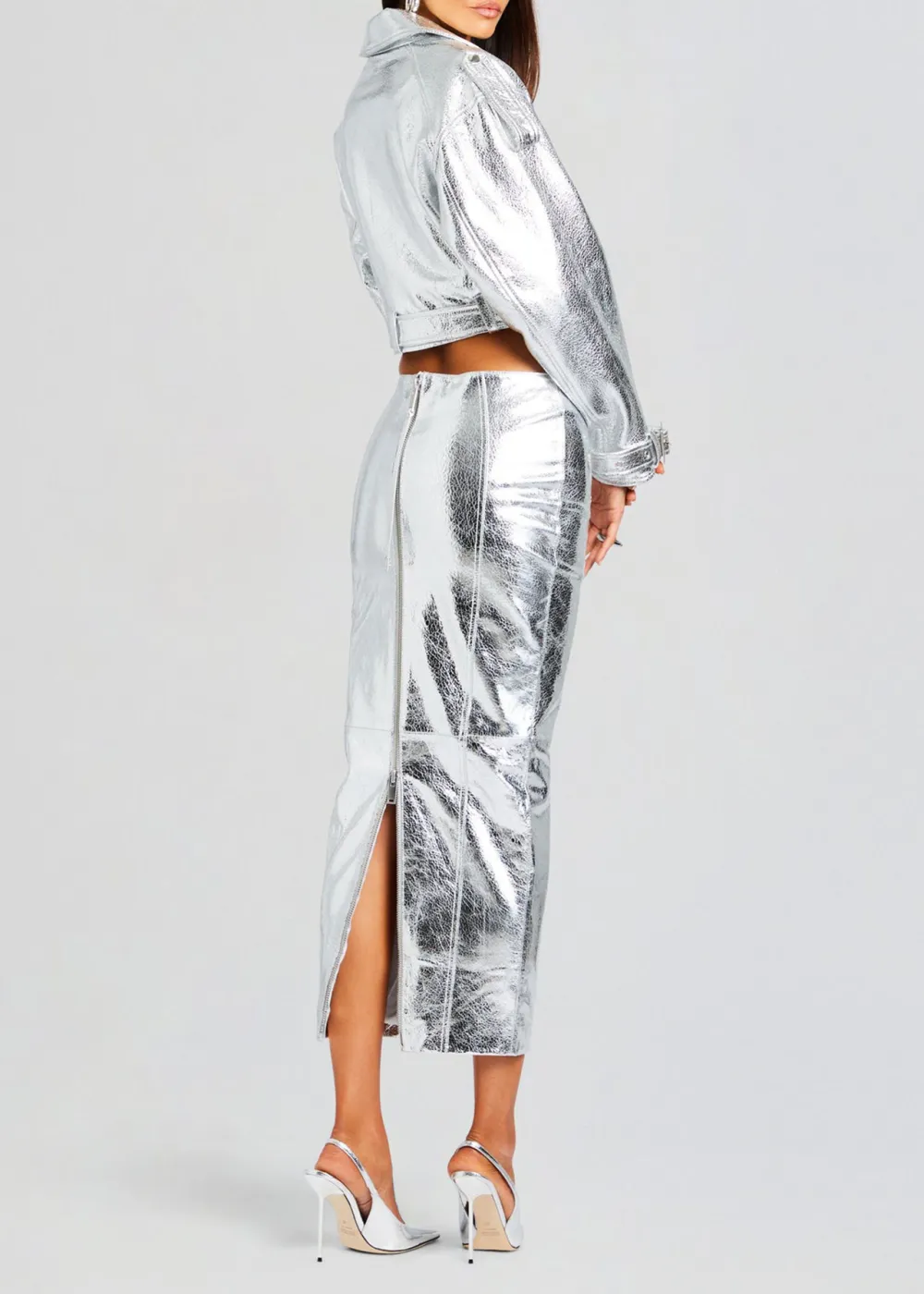 Lapel Buckle Leather Jacket