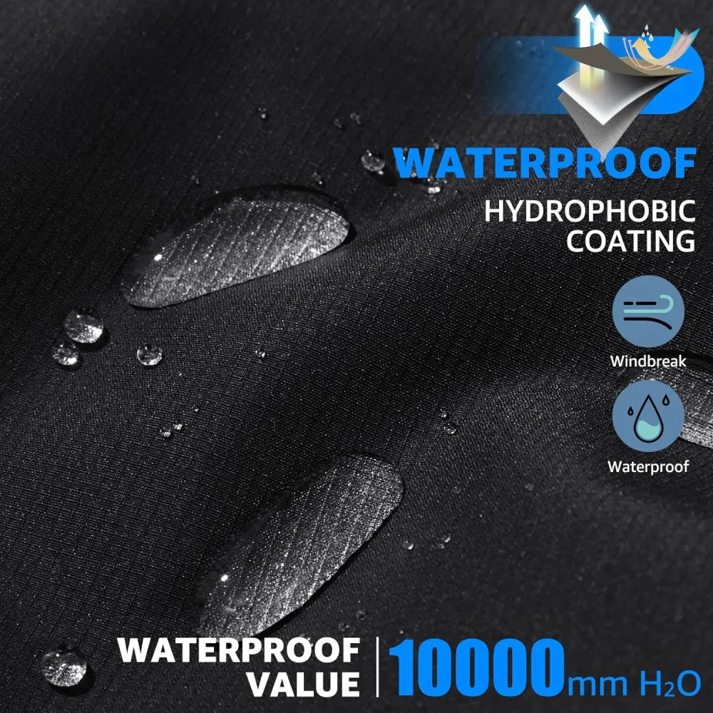 Women's Waterproof Mountain Ski Snow Jacket with Fleece Outdoor Windproof Raincoat Hooded for Fall and Winter