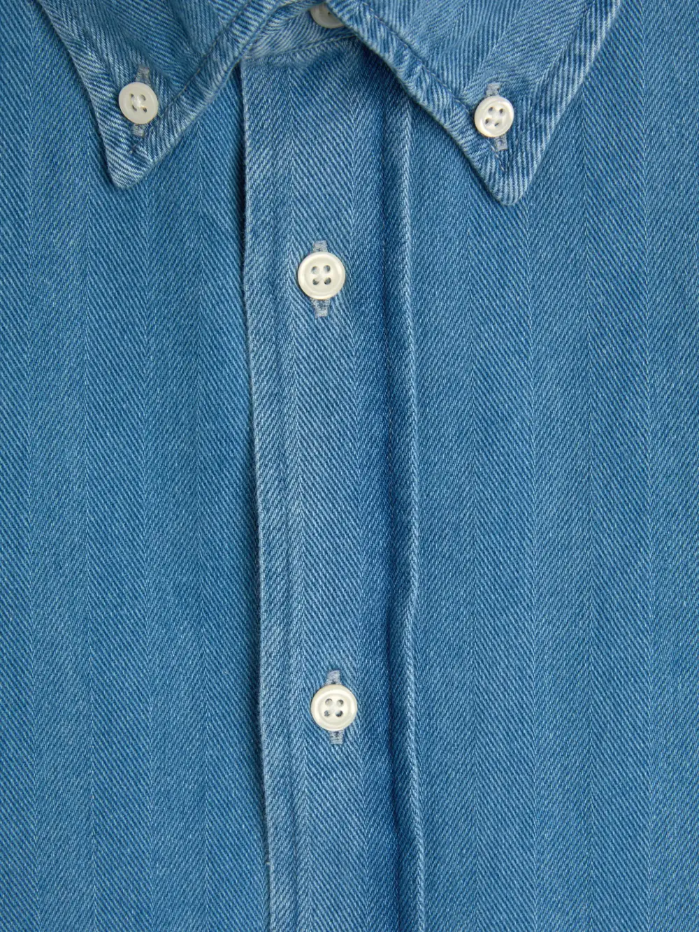 Casual Style  Indigo Cotton Shirt