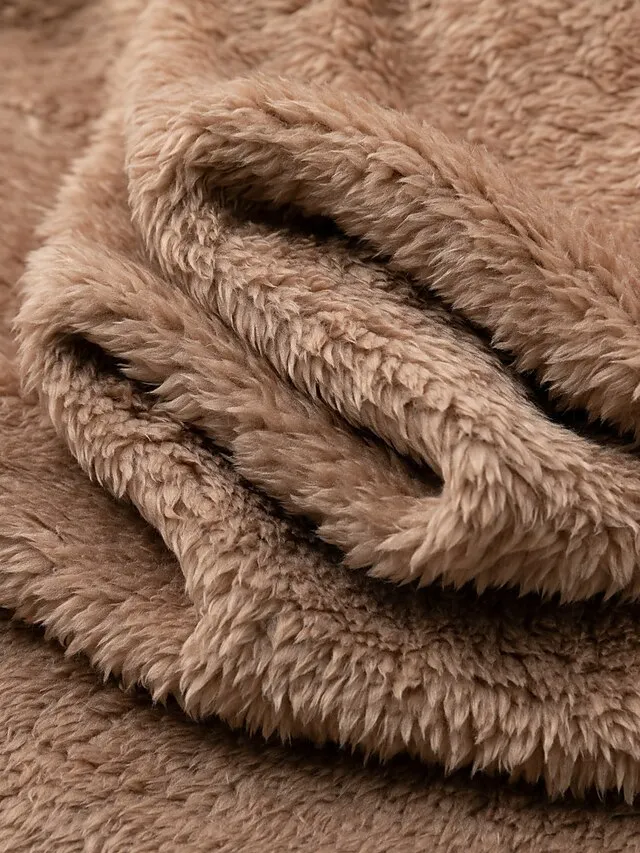 Women's Fleece Jacket Sherpa Jacket Teddy Coat Coat Outdoor Street Daily Fall Winter Long Coat Regular Fit Warm Breathable Casual Jacket Long Sleeve Solid Color Pocket with Pockets Black White Pink