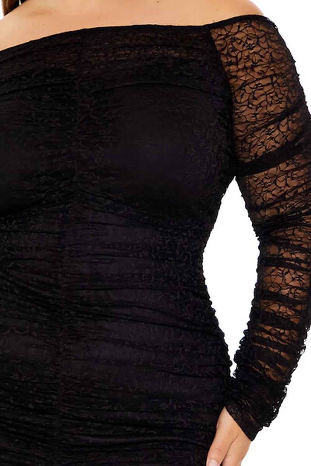 Plus Size Off-the-Shoulder Mini Dress