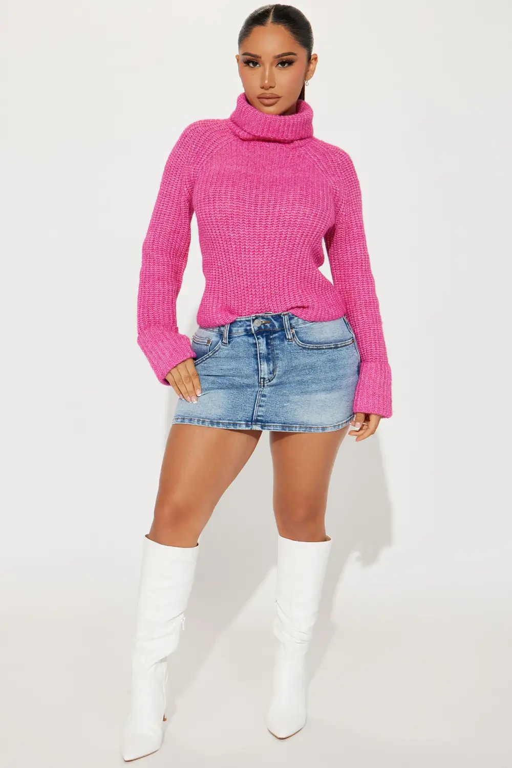 Shyann Turtleneck Sweater - Pink
