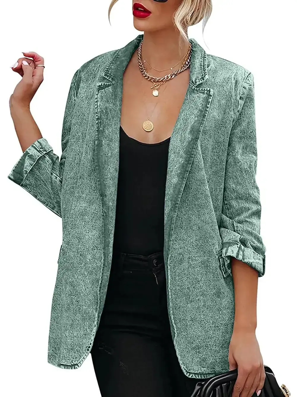 Women's Long Sleeve Loose Coat Top